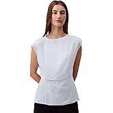 Calvin Klein Jeans Womens Chiffon Twist Front Blouse