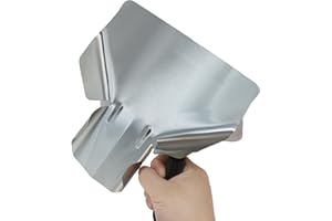 OSVJE Stainless Steel French Fry Popcorn Scoop, Multipurpose Utility Scooper for Quick Filling Bags & Boxes, Perfect for Fries, Snacks, Desserts, Stable and Easy to Clean（Right Handle）
