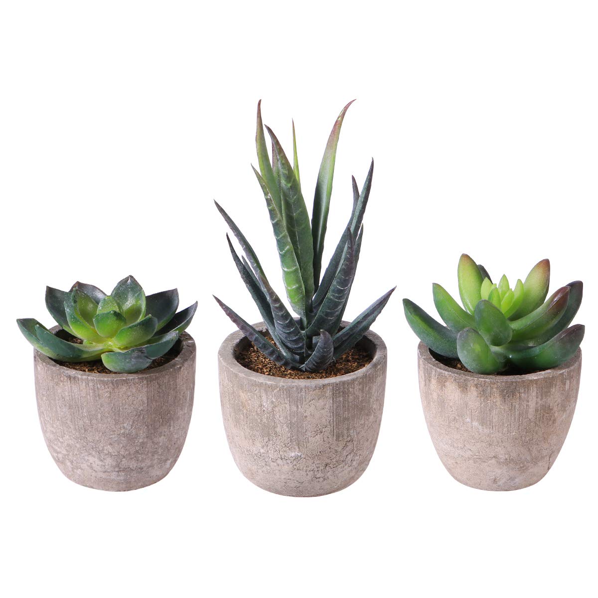 BESTOMZ 3pcs Decorative Faux Succulent Artificial Succulent Fake Simulation Plants with Pots