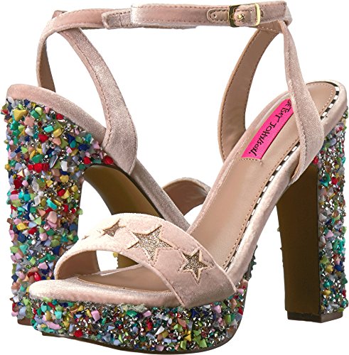 Betsey johnson women s kenna dress sandal, blush multi, 7.5 m us