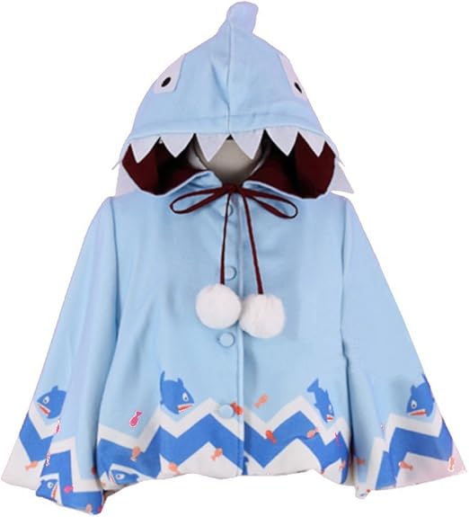 Amazon Cospland ロリータ服 コート マント サメ 森ガール フード付き レディース 袖あり フリー マント コート ジャケット 通販