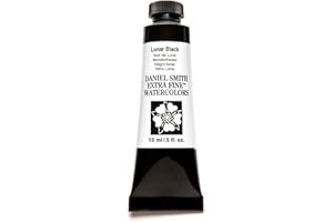 Daniel Smith Extra Fine Watercolor Paint, 15ml Tube, Lunar Black, 284600049, 0.5 Fl Oz (Pack of 1)