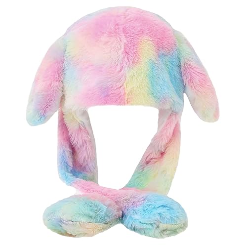 Loiahoer Bunny Hat Moving Ears,Pressing The Rabbit Hat Cap with