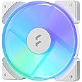 Fractal Design Prisma AL-12 White – 120mm Computer Fan - PWM Control - Six addressable RGB LEDs - ARGB - LLS Bearings - TripWire Technology - RGB (1-Pack)