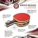SwissSpin Ping Pong Paddle Set - Kit of 4 Premium Table Tennis Rackets with 8 Pro Tournament ITTF Ping Pong Balls - Includes Portable Storage Case