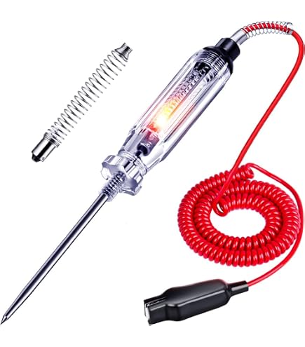 Lisle 28400 12 Volt Circuit Tester - Heavy Duty Automotive Test Light With Bulb & Strain Relief Spring - View #5