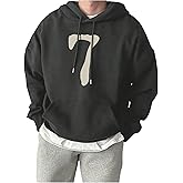 SHENHE Men's Oversized Graphic Hooded Sweatshirt Letter Figure Print Hoodie Pullover Top