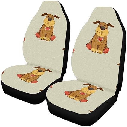 Moonw Couvre Siege De Voiture Avant Pour Animaux De Compagnie De Dessin Anime Animal Mignon Ensemble De 2 Protection De Siege Complet Coussin De Siege Avant De Voiture Pour Animaux De Compagnie Amazon Fr