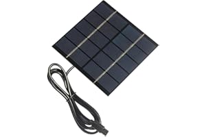 Startbuymore 1 5W Solar Charger with Type C Output for Outdoor Activities, Compact Polysilicon Panel for Mobile Phone and Sma