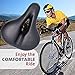 Aolander Bicycle Saddle with Dual Shock Absorbing Ball Most Comfortable Leather Bike Seat Memory Foam Padded Giant Bicycle Seat Men Women New Look MTB Road City Bike Saddle with