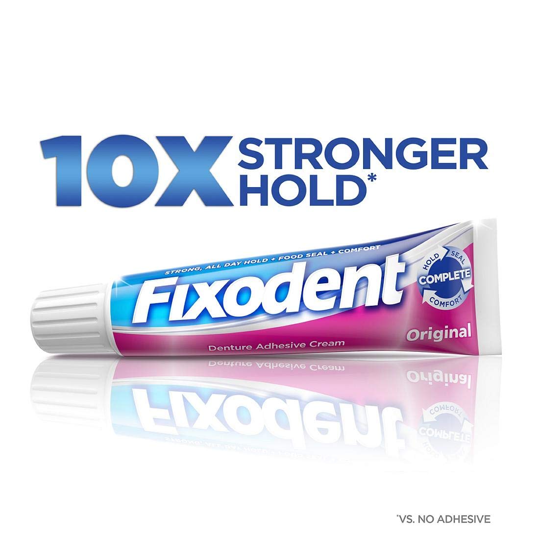 Fixodent Original Denture Adhesive Cream-2.4 oz, 4 pk: Health & Personal Care