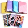 100Pcs Star Laser Flashing Card Sleeves Kpop Photocard Sleeves Clear Colored Holographic Card Sleeves 61x91mm Trading Card Sleeve Card Protectors Photo Card Sleeves for Baseball Korean Idol Photo Card