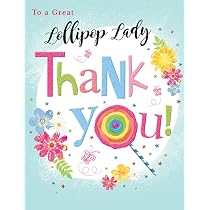 Amazon.com : Occasion Card Thank You Lollipop Lady - 8 x 6 inches ...