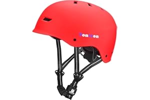Tontron Skateboard Helmet - Two Removable Liners Ventilation Multi-Sport Scooter Roller Skate Inline Skating Rollerblading