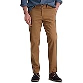 Haggar Mens Life Khaki Comfort Flat Front Straight Fit Chino Pant