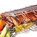 Yeeteching BBQ Grill Basket,430 Durable Food Grade Stainless Steel Fish Grilling Basket with Removable Handle for Fish Vegetable Steak Shrimp