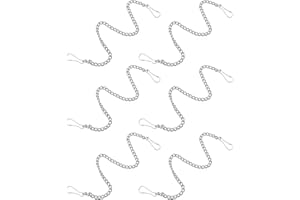 Balacoo 6pcs Stainless Steel Toilet Flapper Lift Chains 30cm with Clips Toilet Baffle Replacement Bathroom