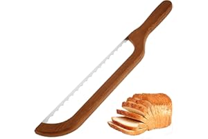 Sourdough Bread Knife for Homemade Bread, Wooden Bow Bread Slicer, Bread Cutter Slicer with Wooden Handle for Homemade Bread 