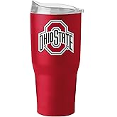 Logo Brands NCAA 30 oz Powder Coat Tumbler - Double-Wall, Vacuum-Insulated Stainless Steel With High-Lip Slider Lid–Keeps Drinks Hot Or Cold For Hours – Ideal For Tailgates & Everyday Use