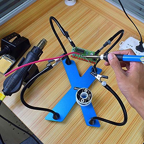 Toolour Helping Hands Soldering Third Hand and Vise Four Flexible