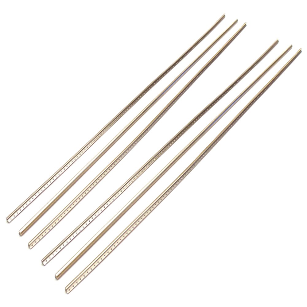 6 lengths of Nickel silver guitar fret wire 300mm straight length 2.7 mm gauge. (DHP-27)