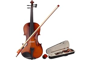 YTPPWN 4/4 Beginner Violin for Adults,Complete Full Size Violin Kit with Portable Case,Bow, Rosin All Accessories Included (4/4 Natural)