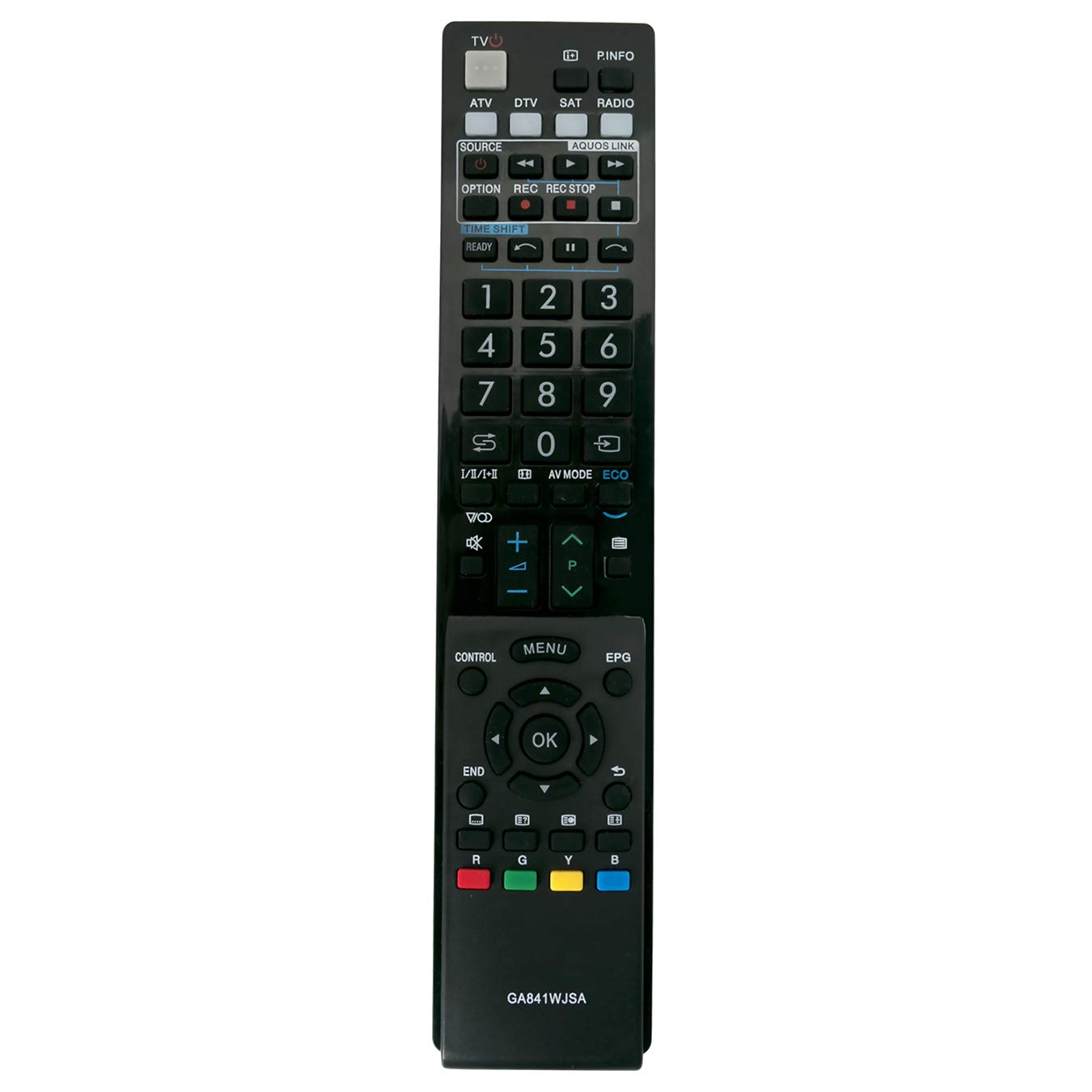 VINABTY GA841WJSA Replacement Remote Control Fit for TV LC-52lE822ERU LC-60lE822E LC-60lE822ERU LC-40lE820ERULC-46lE820E LC-46lU820E LC-52lE820E LC-40lE810E LC-46lE810E LC-40lE822ERU