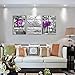 HUADAOART Wall Art for Living Room Purple Birds and Flowers Landscape Purple Art Canvas Prints Art Work Framed Perfect 3 Panels Wall Decorations Bedroom Office Each Panel Size:12x16inches 3pcs/Set