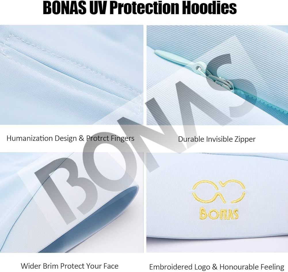 Sun Hoodies UV Protection - UPF 50+ Sun-proof Clothing w/Ear Hoop Mask, Gift for Women, Girl, Running, Cycling, Fishing (Candy Pink Hoodies): Clothing
