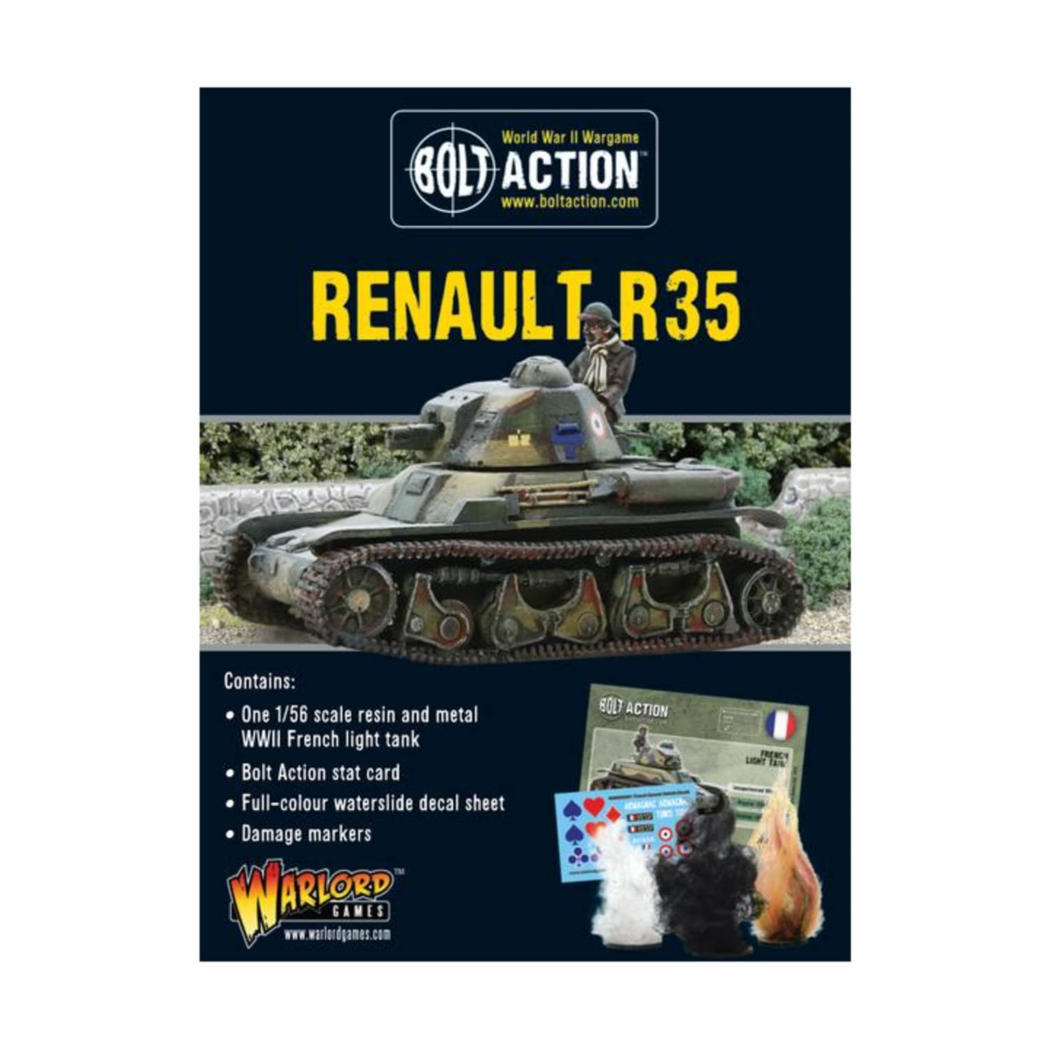 Warlord Games Renault R-35 1:56 / 28mm Scale Model Tank for Bolt Action Highly Detailed World War 2 Miniatures for Table-top Wargaming