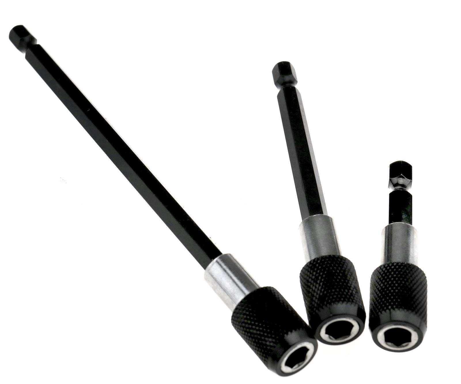 Create idea 3Pcs Quick Change 1/4" Hex Shank Chuck Magnetic Bit Holder Screwdriver Extension Bit 60mm 100mm 150mm