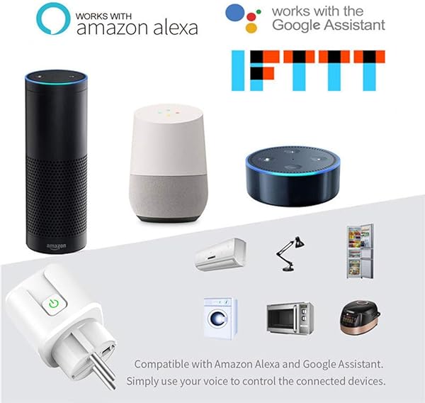 Huir Smart Plug Wifi Wireless Plug Funciona con Alexa Google Home no requiere concentrador controla a distancia tus electrodomsticos desde cualquier lugar solo admite redes de 2 4GHz