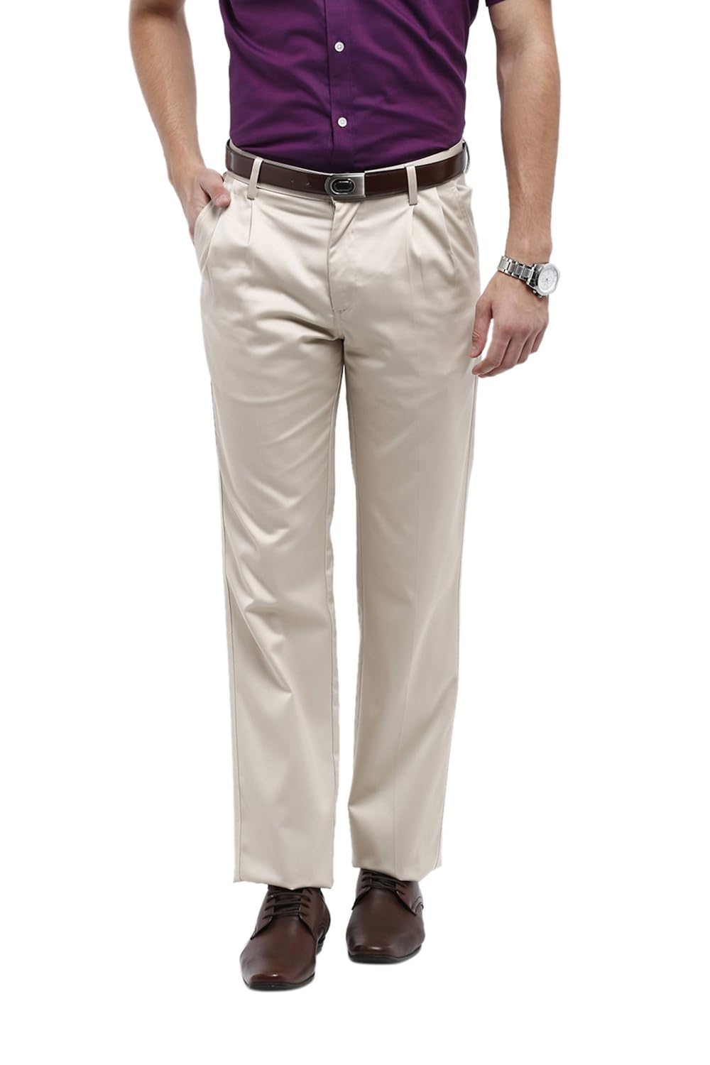 Buy Allen Solly Men's Relaxed Fit Formal Trousers at Amazon.in