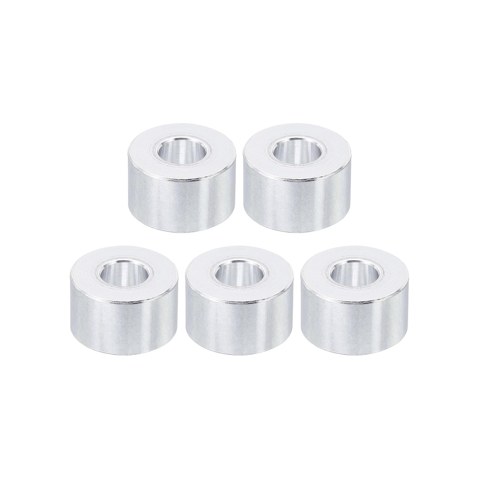 PATIKIL M8 Aluminum Spacers, 5Pcs Metal Spacer Aluminum 8.5mm ID x 20mm OD x 12mm L Aluminum Spacer Screw Standoff Round for 5/16" or M8 Screw Bolts