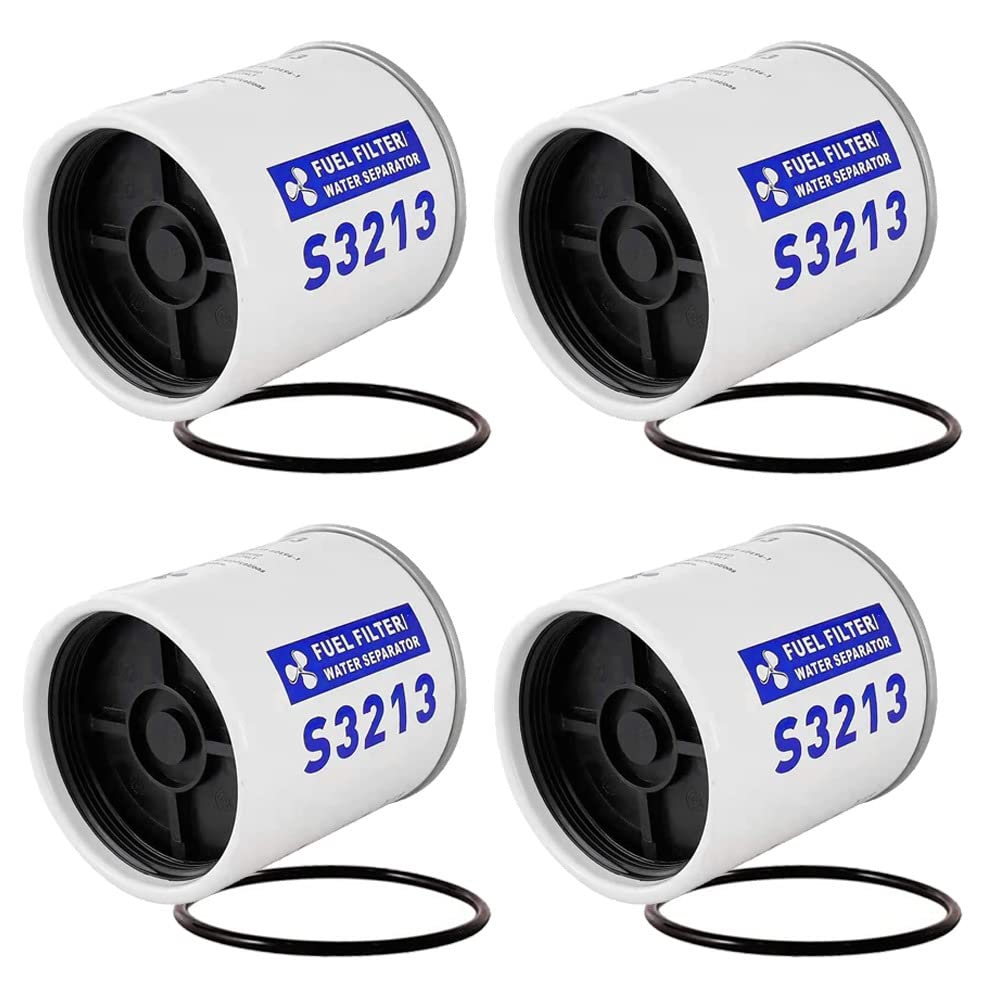 Photo 1 of 4PCS S3213 Fuel Filter Marine Fuel Water Separator Replacement for Marine Outboard Motor Mercury Replaces# 35-60494-1, S3213, 18-7932-1, 18-17928, 35-809097