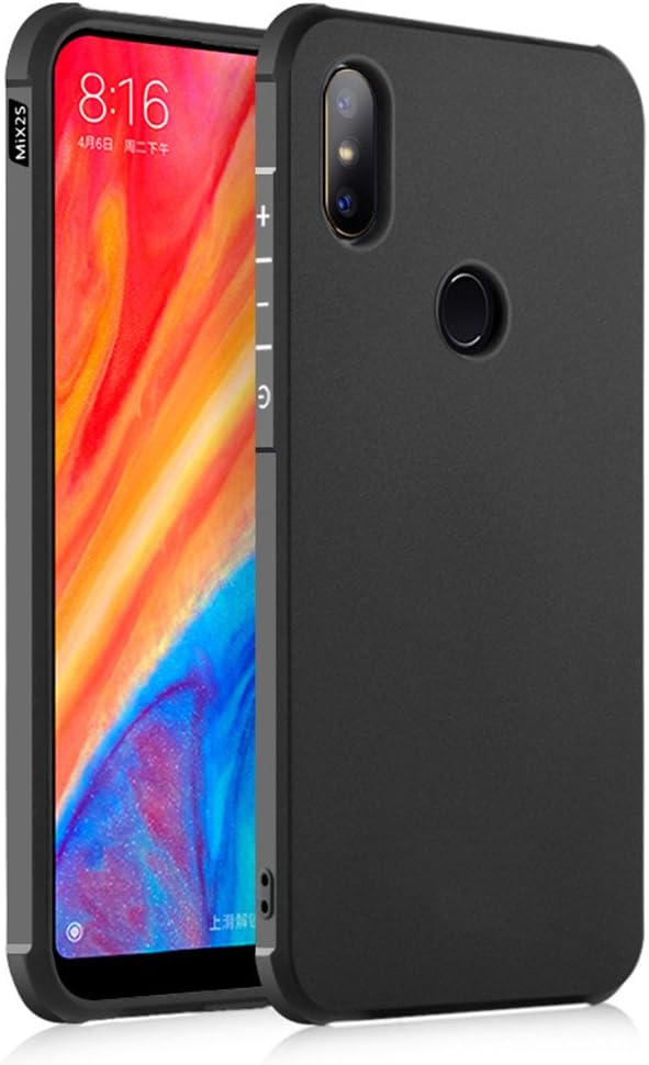 SPAK Xiaomi Mi Mix 2S Case,Genuine Quality TPU Ultra Slim Protective Case Silicone Shockproof Cover for Xiaomi Mi Mix 2S (Black)