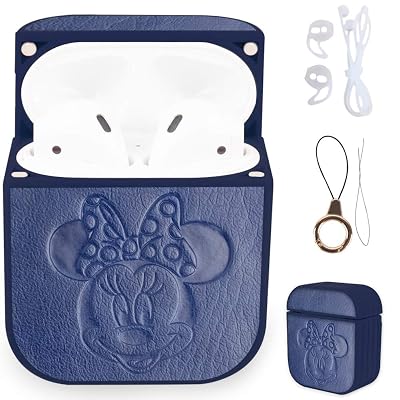 DISNEY COLLECTION Airpods Case, Cartoon Cute Airpods Cover Accessories Leather Magnetic Separation Wireless Charging Headphone Case Shockproof