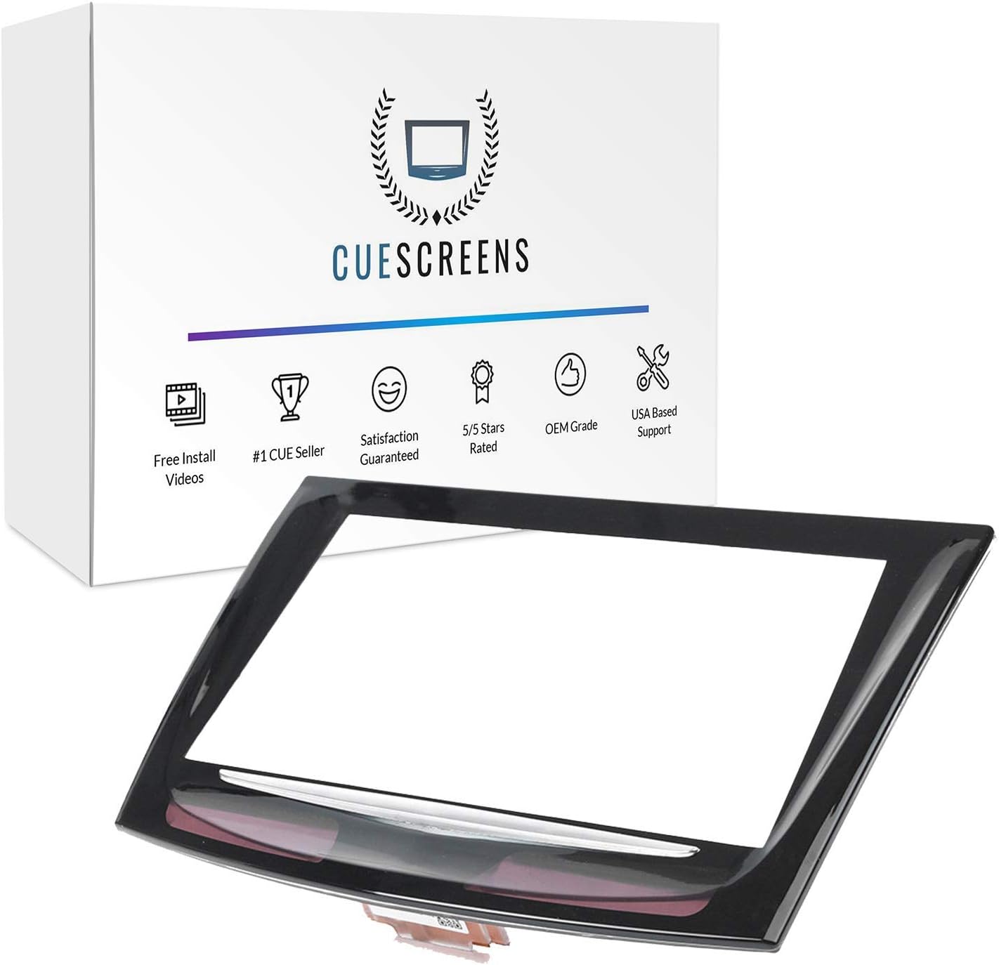 [Cuescreens] Basic OEM for Cadillac CUE Replacement Gel Free Touch Screen Display + Free Install Guides: Automotive