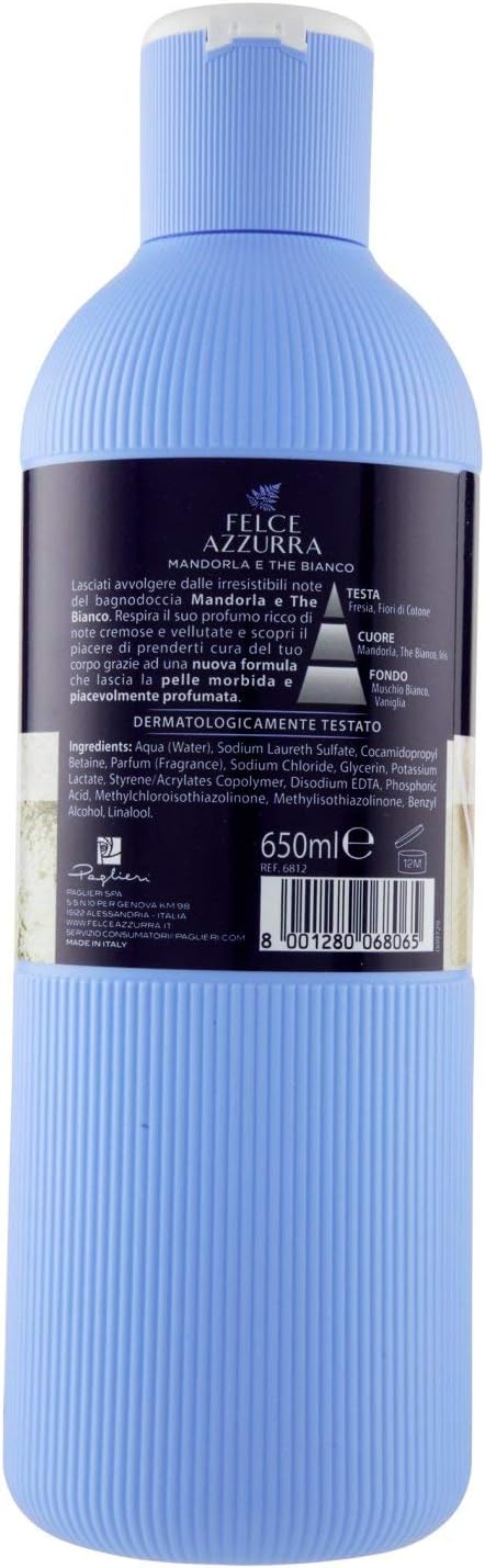 Felce Azzurra Almond and The Bianco, Shower gel, 650 ml, (Packing May Vary), 650 ml (Pack of 1) - Image 4