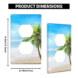 Pznen Hawaiian Beach Ocean Duplex Wall Plates