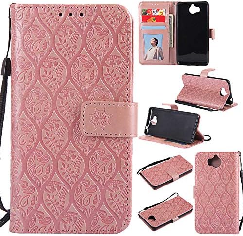 Omatenti Huawei Y5 17 ケース Puレザー カード収納 おしゃれ 高級感 手帳型ケース 磁石