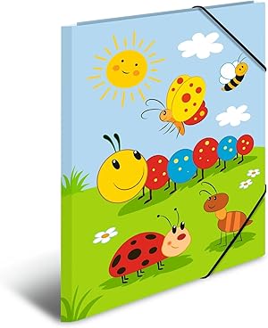 HERMA Sammelmappen A3 Kinder Geburtstag Set, 3 Stück, Eckspanner-Mappen aus Pappe mit Kindergarten Motiv, Gummizug, Innenklappen und Innendruck für Jungen, Mädchen und Kinder