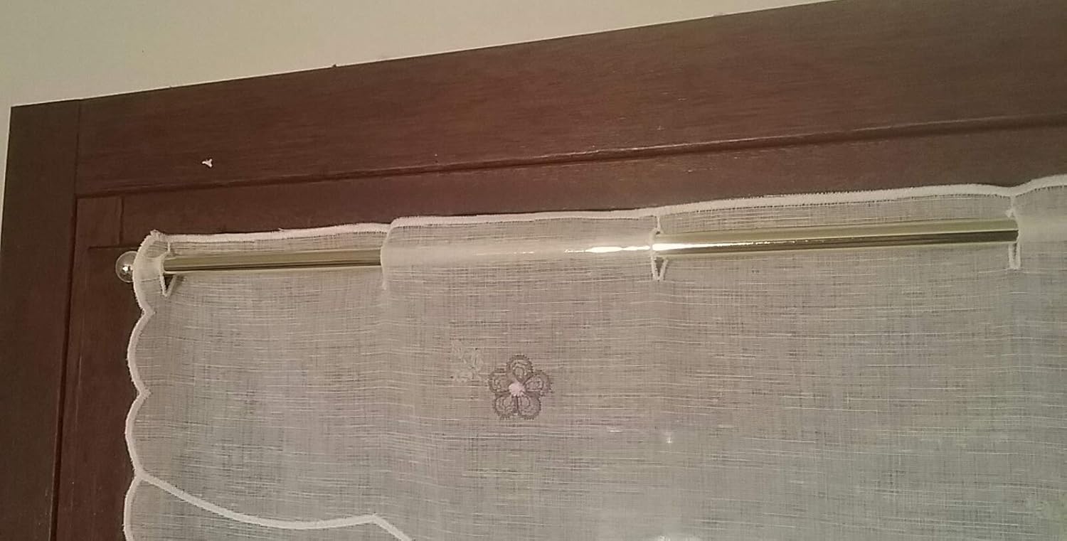 Tenda Per Finestra O Porta In Poliestere, Lino Effetto, 45x96 Cm, Bianco Naturale, Confezione 1 Pannello, Mauro
