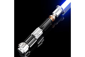 CVCBSER RGB Dueling Lightsaber, Motion Control 39 Sets Sound Effects and 12 Colors, Smooth Swing Metal Handle Light Saber for Adults Boys Cosplay Gifts