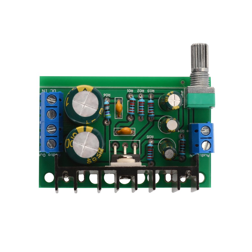 Mini Audio Amplifier, 30W 1 Channel Digital Power Amp Board with Volume Adjustable Knob,TDA2050 Chip