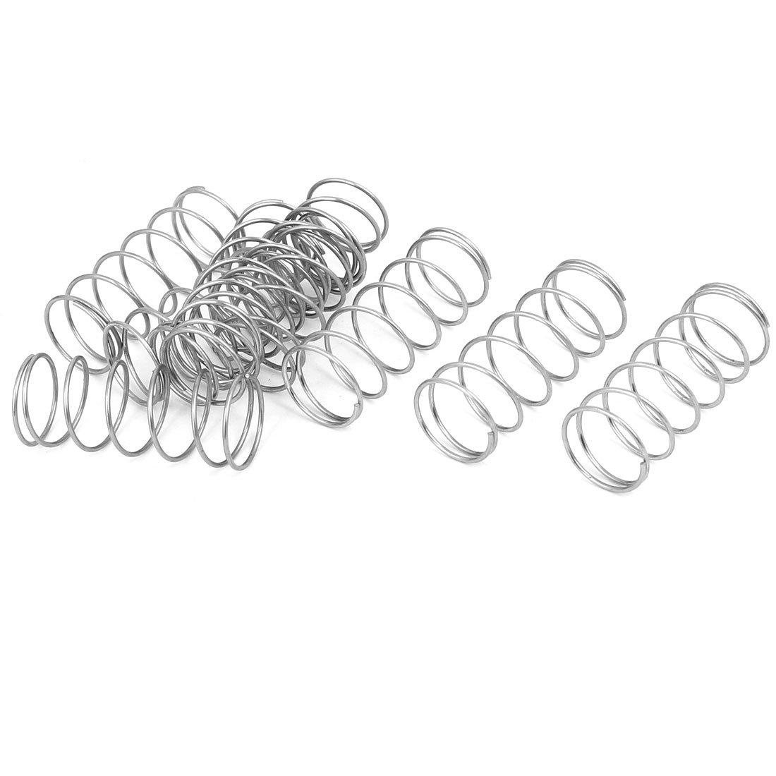 sourcingmap Compression Spring,304 Stainless Steel,14mm OD,0.8mm Wire Size,35mm Free Length,Silver Tone,10Pcs