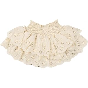 HOOLCHEAN Baby Girls Corduroy Skirted Bloomers | Ruffle skirt, Size for 6M-4T, Fall winter spring wear, Built-in shorts