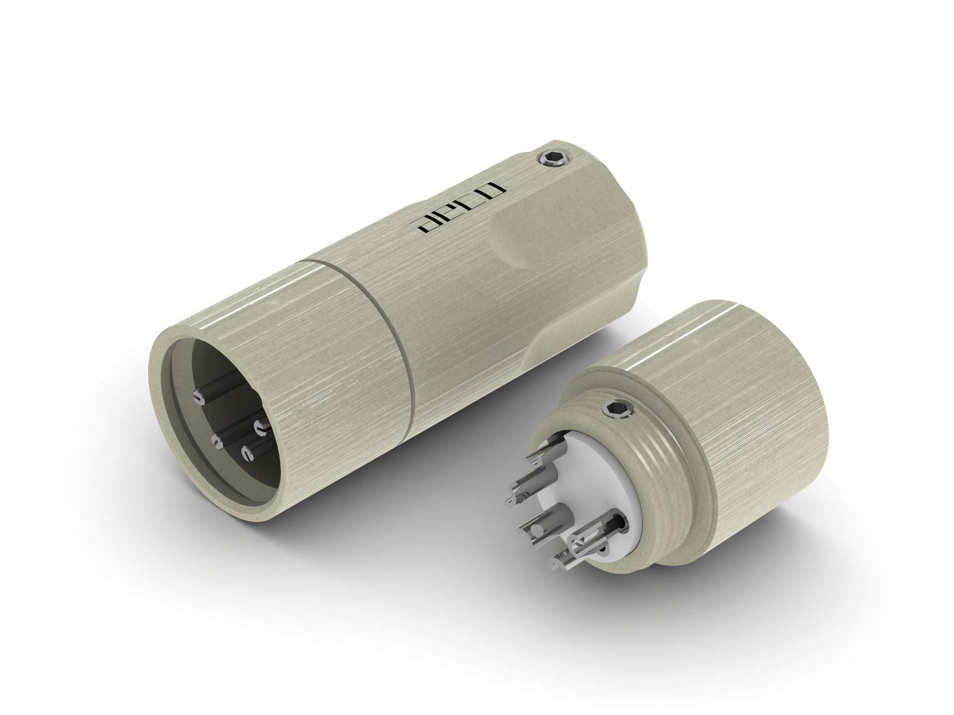 aeco XLR 4Pole Male AX4-1611R, 1pcs/1set, Rhodium Plating, Vacuum bag