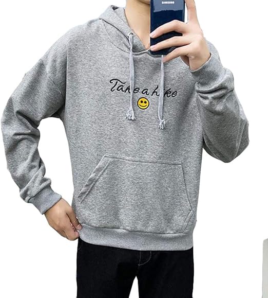 Amazon Ellte パーカー メンズ 秋 冬 スポーツ 韓国風 プルオーバー フード付き ファッション ベーシック スウェット プリント トレーナー パーカー 通販