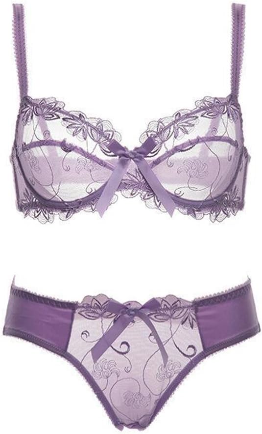 Varsbaby Women Lovely Embroidery Bras Set Lace Lingerie